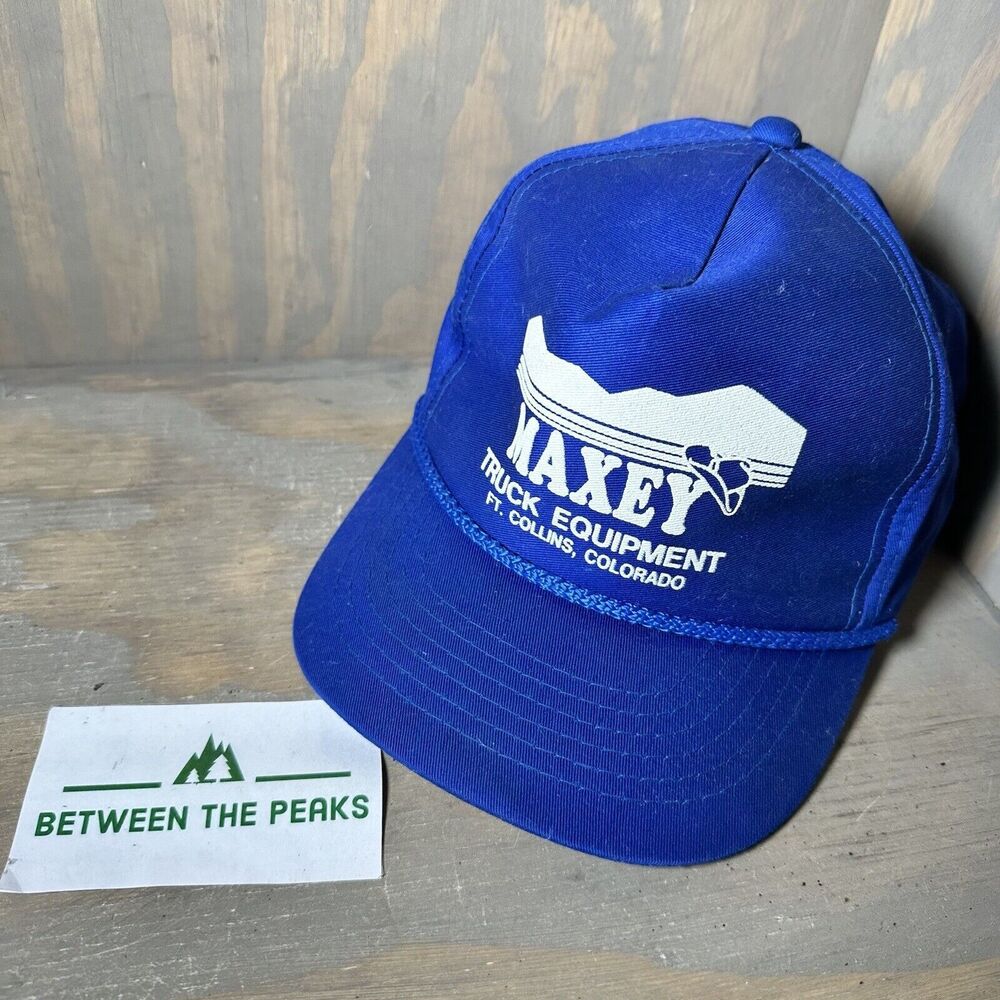 Vintage PCT Maxey Truck Equipment Fort Collins Blue Trucker Mesh Snapback Hat